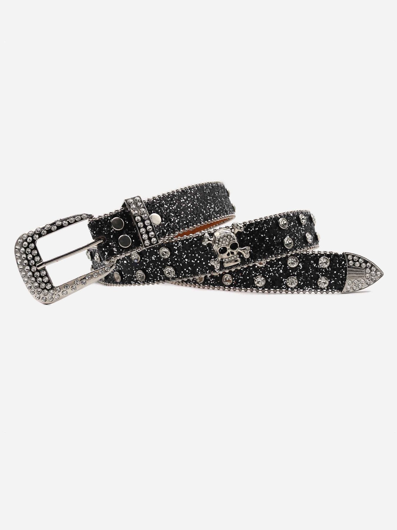 Rhinestone Skull Belt - 2349