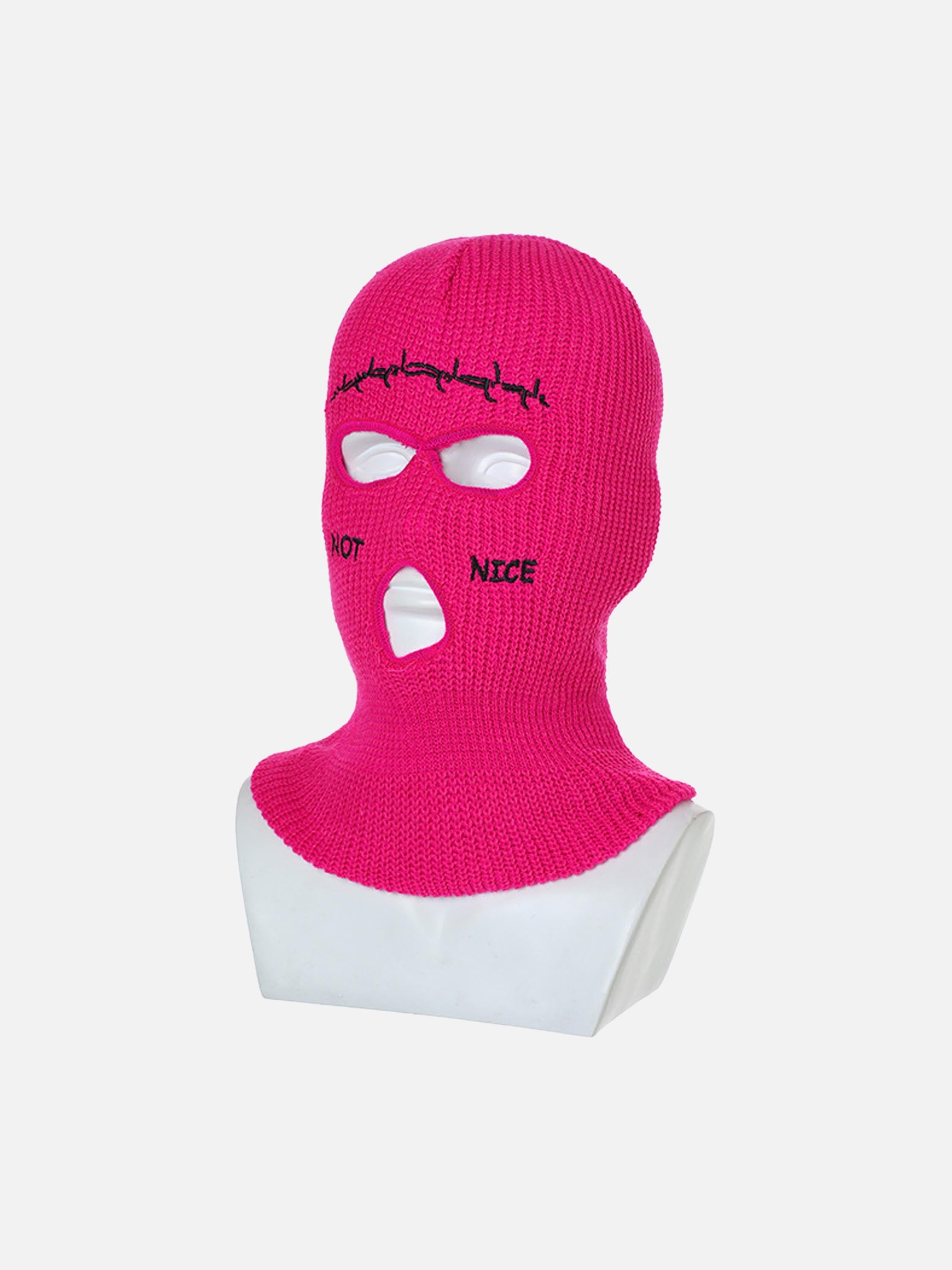 Retro Hip-hop Fun Knitted Warm Ear Protection Mask Headgear - 2361