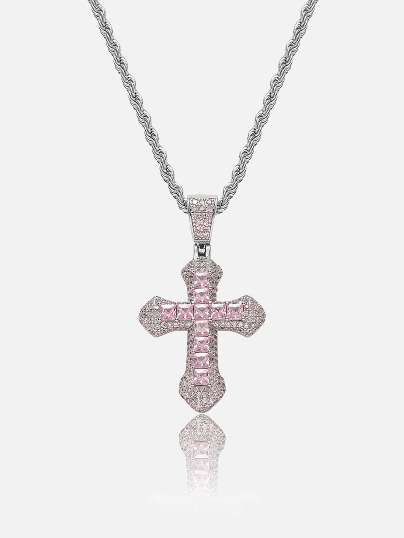 Crucifix Full Diamond Necklace - 23109